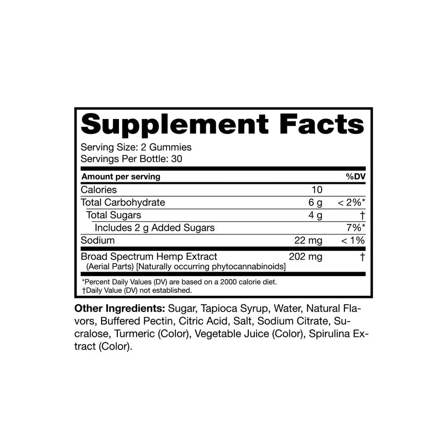 Gomitas CBD Broad Spectrum - CbdMD®  | Terapéuticas / Muy intensas